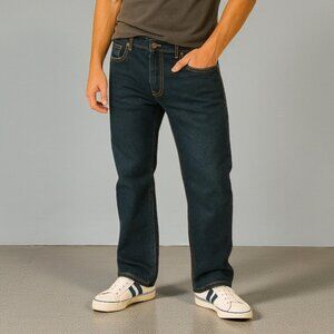 Ring of Fire Mens 38x30 Dark Wash Jeans Straight Fit Classic Retro Casual Denim